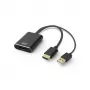ACT AC7536 videokabel-adapter 0,24 m HDMI + USB DisplayPort zwart