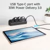ACT bureau-stekkerdoos met 3 Type-F-stopcontacten, 30W Power Delivery, USB Type-C/A aansluitingen, kabellengte 1,5 meter