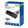 ACT bureau-stekkerdoos met 3 Type-F-stopcontacten, 30W Power Delivery, USB Type-C/A aansluitingen, kabellengte 1,5 meter