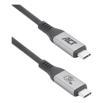 ACT USB4 80Gbps Thunderbolt 5 kabel 240W USB Type-C, USB-IF gecertificeerd, 1,5 meter