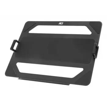ACT universele laptopsteun voor monitorarmen, zwart, staal, 29,5 cm (11,6 inch), 43,9 cm (17,3 inch), 9 kg, 75 x 75 mm