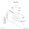 Neomounts PLASMA-C100D dubbele monitor-/tv-plafondbeugel 37-75 inch - h 67-107 cm