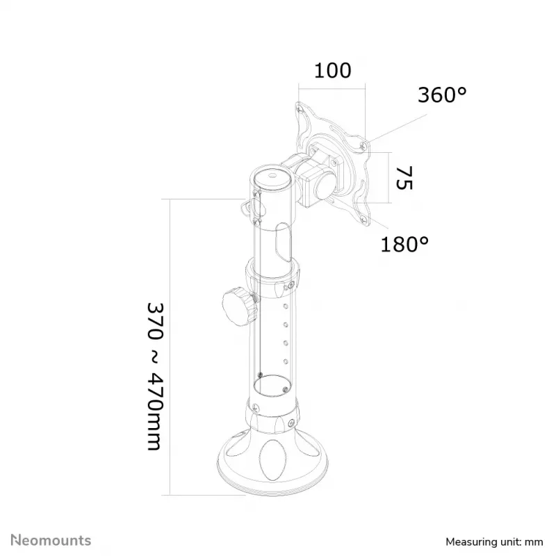 Neomounts FPMA-D025SILVER monitorbeugel 10-30 inch - kantelbaar