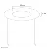 Neomounts FPMA-CRW5 plafondafdekking - doorsn. 52 mm, wit, staal, plafond, FPMA-C100, FPMA-C100SILVER, 2 mm, 5,2 cm