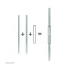 Neomounts FPMA-CPCONNECTSILVER verlengmastverbinder, zilver, staal, 50 kg, plafond, 0 - 172 mm, 0 - 60 mm