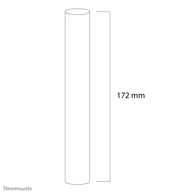 Neomounts FPMA-CPCONNECTSILVER verlengmastverbinder, zilver, staal, 50 kg, plafond, 0 - 172 mm, 0 - 60 mm