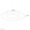 Neomounts FPMA-CRB5HM plafondafdekking - diameter 50 mm, zwart, kunststof, plafondmontage, 5 mm, 5 cm, 1 stuk