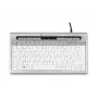 BakkerElkhuizen S-board 840 BE Azerty, tenkeyless (80-87%), bedraad, USB, schaarschakelaars, AZERTY, lichtgrijs, wit
