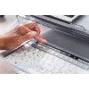 BakkerElkhuizen S-board 840 BE Azerty, tenkeyless (80-87%), bedraad, USB, schaarschakelaars, AZERTY, lichtgrijs, wit