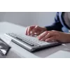 BakkerElkhuizen S-board 840 BE Azerty, tenkeyless (80-87%), bedraad, USB, schaarschakelaars, AZERTY, lichtgrijs, wit