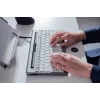 BakkerElkhuizen S-board 840 BE Azerty, tenkeyless (80-87%), bedraad, USB, schaarschakelaars, AZERTY, lichtgrijs, wit