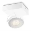 Opbouw-LED-spot Signify Philips Dimmable Clockwork 6,5W, 500 lm, 2700 K, IP20, wit