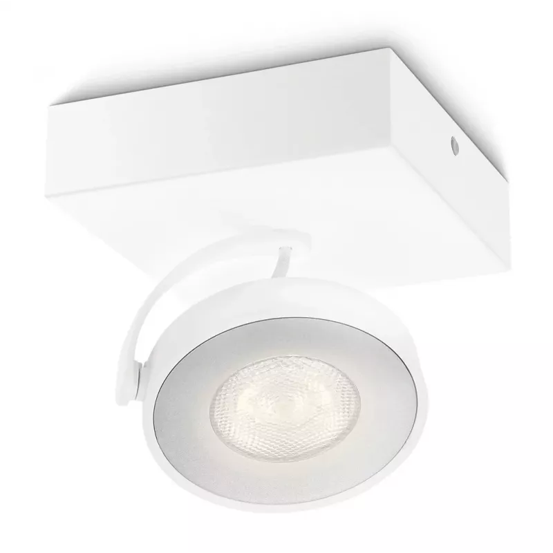 Opbouw-LED-spot Signify Philips Dimmable Clockwork 6,5W, 500 lm, 2700 K, IP20, wit