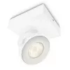 Opbouw-LED-spot Signify Philips Dimmable Clockwork 6,5W, 500 lm, 2700 K, IP20, wit