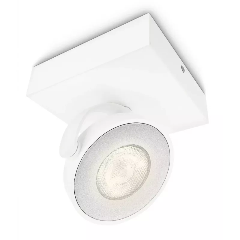 Opbouw-LED-spot Signify Philips Dimmable Clockwork 6,5W, 500 lm, 2700 K, IP20, wit