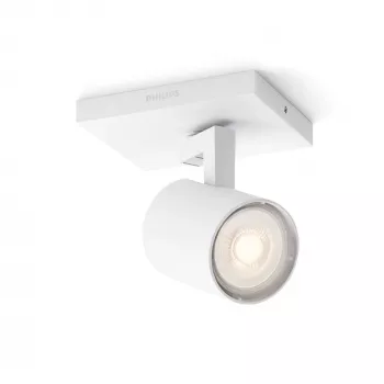 Opbouwlamp Signify Philips myLiving 5309031P0, GU10 LED 3.5W, 2700K, 255 lm, wit, dimbaar