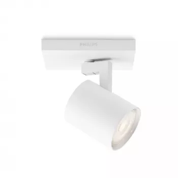 Opbouwlamp Signify Philips myLiving 5309031P0, GU10 LED 3.5W, 2700K, 255 lm, wit, dimbaar