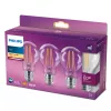 Philips Filament Bulb Clear 60W A60 E27 x3, 7 W, 60 W, E27, 806 lm, 15000 h, warmwit