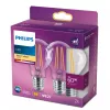 LED-filamentlamp Philips A60 7W (komt overeen met 60W) E27 helder 2700K 2-pack