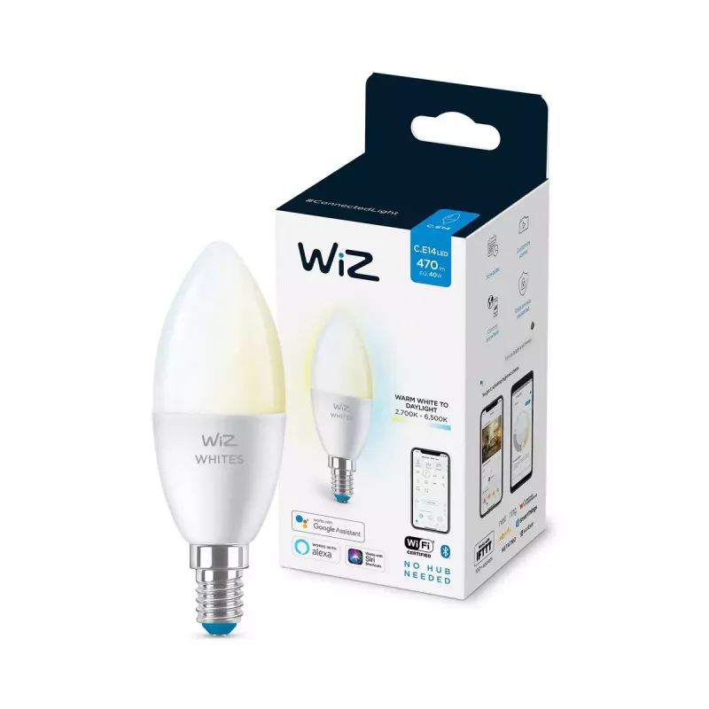 Slimme lamp WiZ kaars 40 W C37 E14 Wi-Fi wit