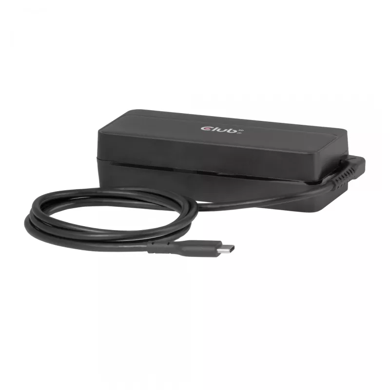 USB-C laptopoplader CLUB 3D 140W, netstroom, universele compatibiliteit, 1 m kabel, zwart