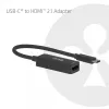 USB-C naar HDMI 2.1 adapter Club 3D CAC-2505 — 8K@60Hz, USB Type-C naar HDMI + USB, 0,12 m