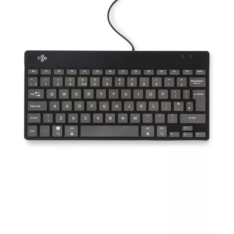 R-Go Tools ergonomisch toetsenbord R-Go Compact Break, compact toetsenbord met pauzesoftware, QWERTY (UK), bekabeld, zwart