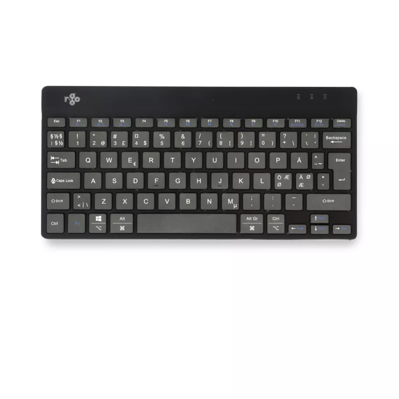 R-Go Tools ergonomisch toetsenbord R-Go Compact Break, compact toetsenbord met Break-software, QWERTY (NORDIC), Bluetooth, zwart