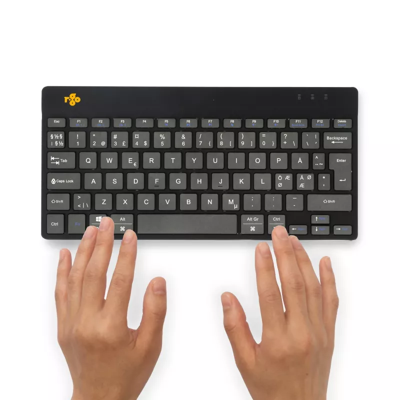 R-Go Tools ergonomisch toetsenbord R-Go Compact Break, compact toetsenbord met Break-software, QWERTY (NORDIC), Bluetooth, zwart