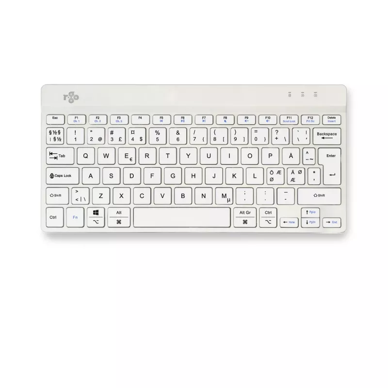 R-Go Tools ergonomisch toetsenbord R-Go Compact Break, compact toetsenbord met pauzesoftware, QWERTY (NORDIC), Bluetooth, wit