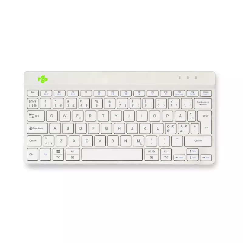 R-Go Tools ergonomisch toetsenbord R-Go Compact Break, compact toetsenbord met pauzesoftware, QWERTY (NORDIC), Bluetooth, wit