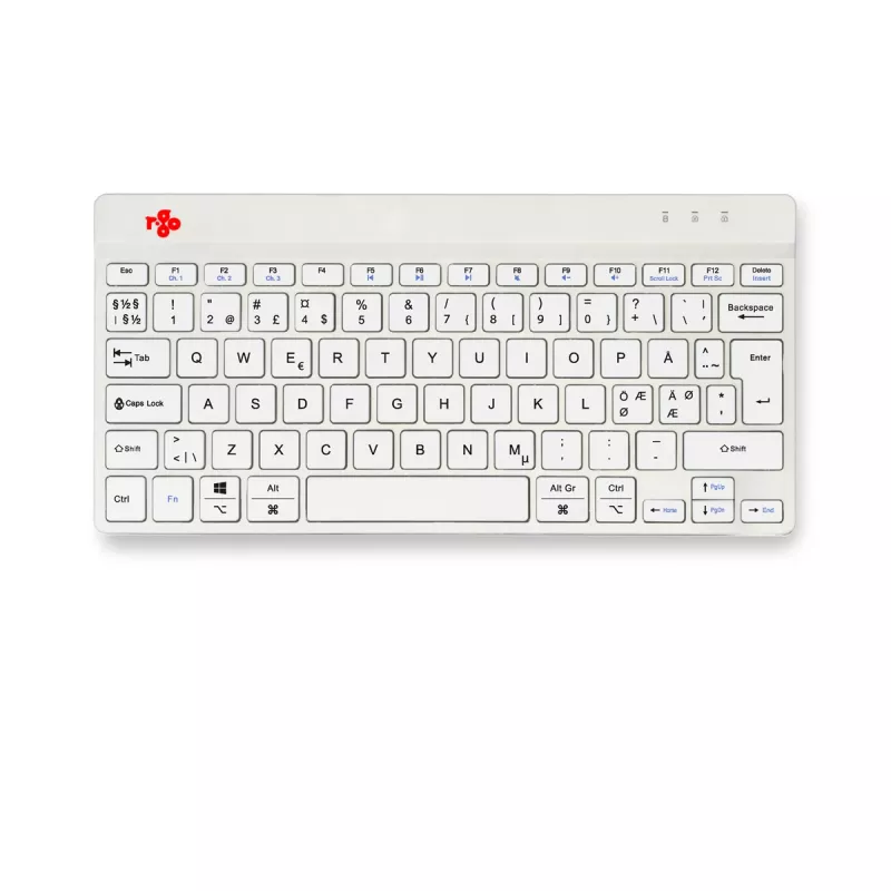 R-Go Tools ergonomisch toetsenbord R-Go Compact Break, compact toetsenbord met pauzesoftware, QWERTY (NORDIC), Bluetooth, wit