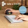 R-Go Tools ergonomisch toetsenbord R-Go Compact Break, compact toetsenbord met pauzesoftware, QWERTY (NORDIC), Bluetooth, wit