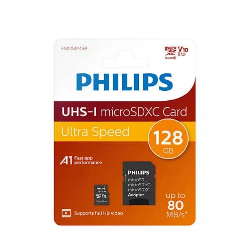 Philips FM12MP45B/00 geheugenkaart 128 GB MicroSDXC UHS-I Class 10