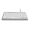 BakkerElkhuizen UltraBoard 950 BE Azerty, mini, bekabeld, USB, schaartoetsenbordschakelaar, AZERTY, lichtgrijs, wit