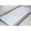 BakkerElkhuizen UltraBoard 950 BE Azerty, mini, bekabeld, USB, schaartoetsenbordschakelaar, AZERTY, lichtgrijs, wit