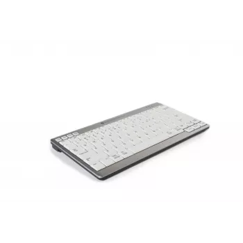 BakkerElkhuizen UltraBoard 950 Wireless US Qwerty, mini, draadloos, Bluetooth, schaarschakelaar, QWERTY, lichtgrijs, wit