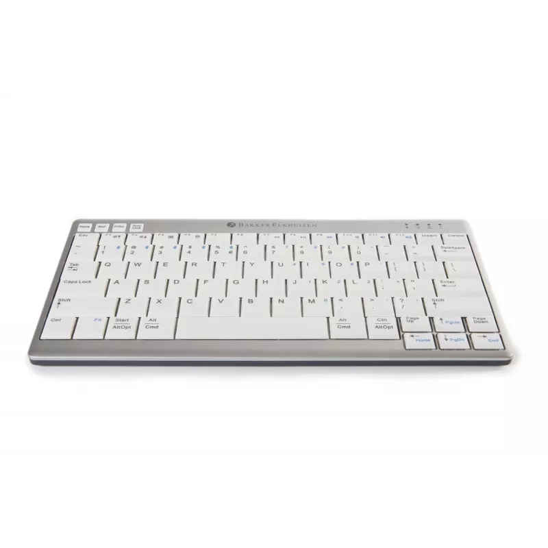 BakkerElkhuizen UltraBoard 950 Wireless US Qwerty, mini, draadloos, Bluetooth, schaarschakelaar, QWERTY, lichtgrijs, wit