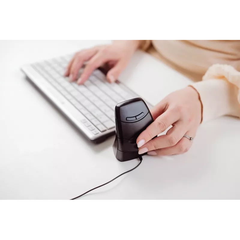 BakkerElkhuizen DXT 3 muis, ambidexter, optisch, USB Type-C, 2400 DPI, zwart