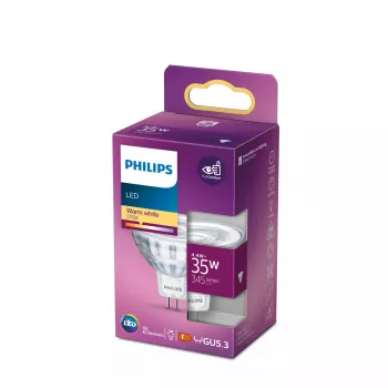 LED-lamp Philips spot MR16 GU5.3 4,4W (345 lm) 2700K warmwit, CRI 80, 36° stralingshoek