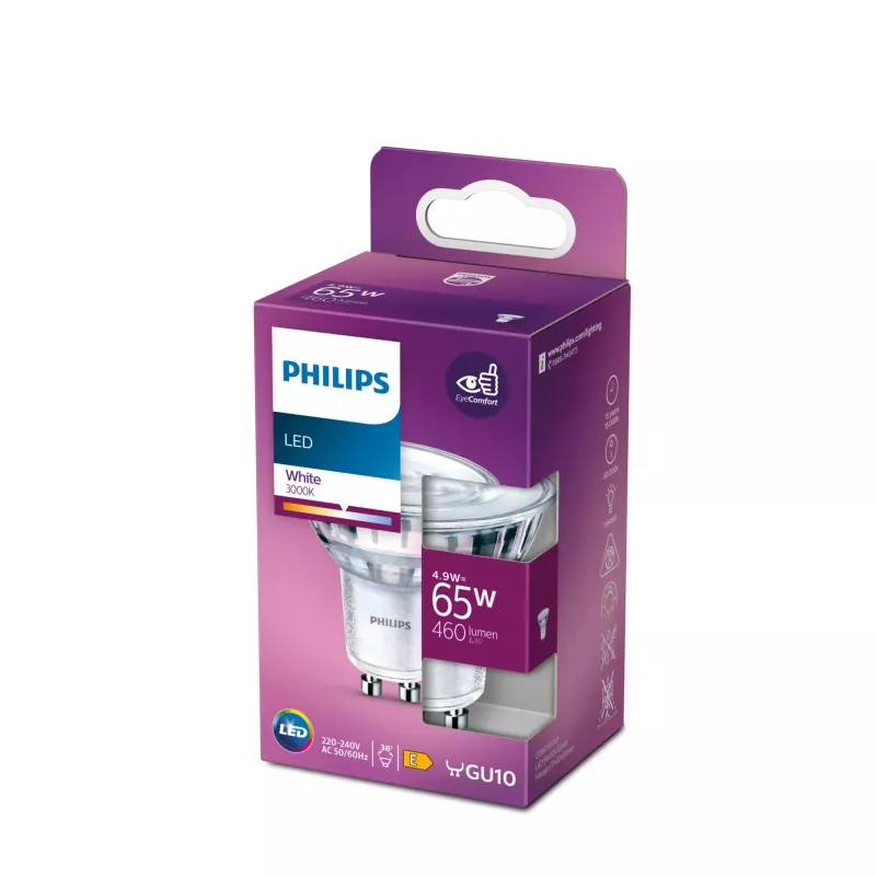 LED-lamp Philips 4,9 W GU10 wit 3000 K 460 lm
