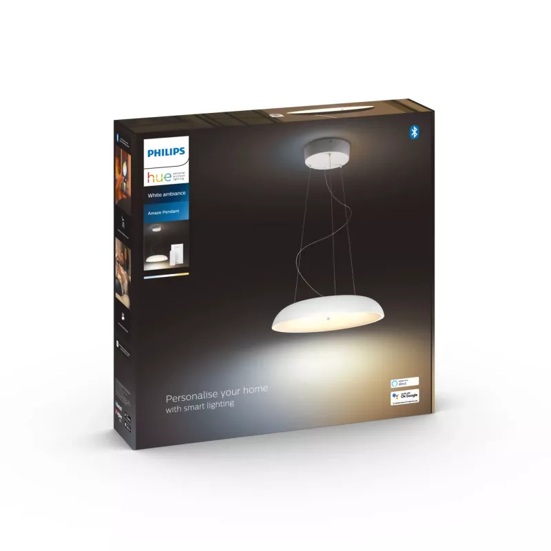 Slimme hanglamp Philips Hue White Ambience Amaze – Bluetooth, 24 V, 434 × 77 mm, wit