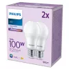 Philips Bulb 100W A67 E27 x2, 13 W, 100 W, E27, 1521 lm, 15000 h, koelwit