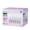 Philips Candle 40W P45 E14 x6, 4,9 W, 40 W, E14, 470 lm, 15000 h, warmwit