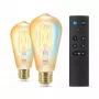 WiZ Filament Bulb Amber 50 W ST64 E27 x2, slimme verlichting, Wi-Fi/Bluetooth, goud, Wi-Fi 4 (802.11n), 802.11b, 802.11g, LED, E27