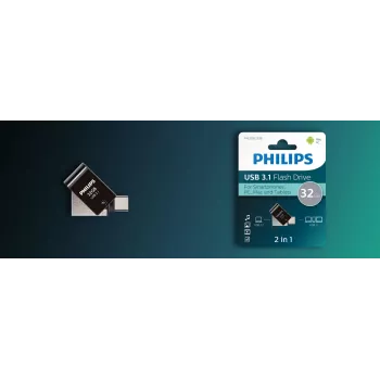 Philips FM32DC152B/00 USB-stick 32 GB USB Type-C 3.2 Gen 1 (3.1 Gen 1) zwart