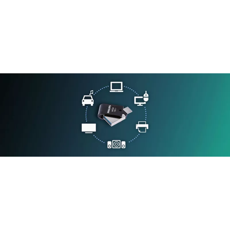 Philips FM64DC152B/00 USB-stick 64 GB USB Type-C 3.2 Gen 1 (3.1 Gen 1) zwart