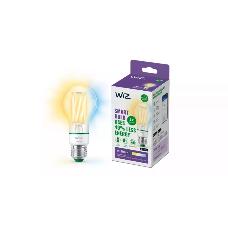 WiZ Filament Clear 60 W A60 E27 903 lm energieklasse A