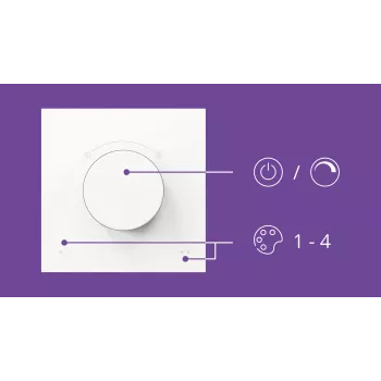 WiZ Smart Dial Switch Philips draadloos Wi-Fi wit batterij 5V