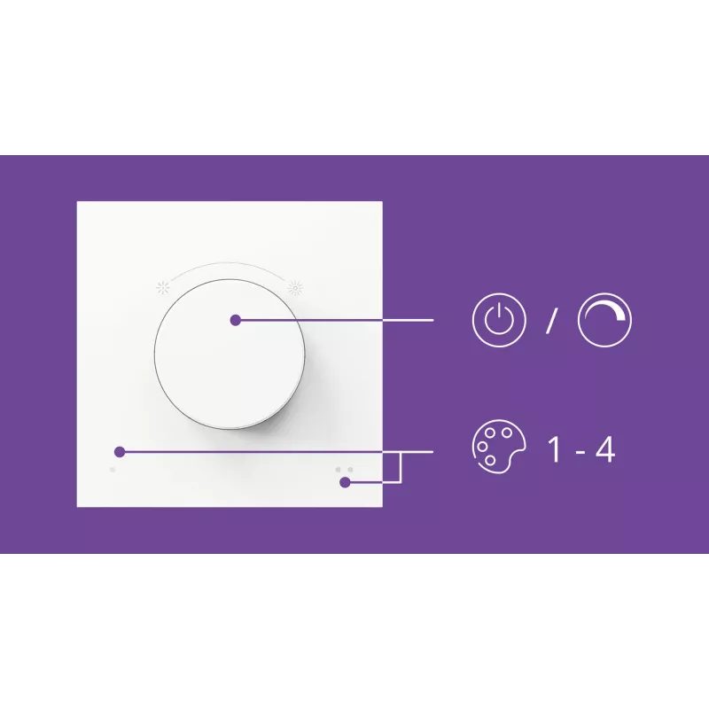 WiZ Smart Dial Switch Philips draadloos Wi-Fi wit batterij 5V